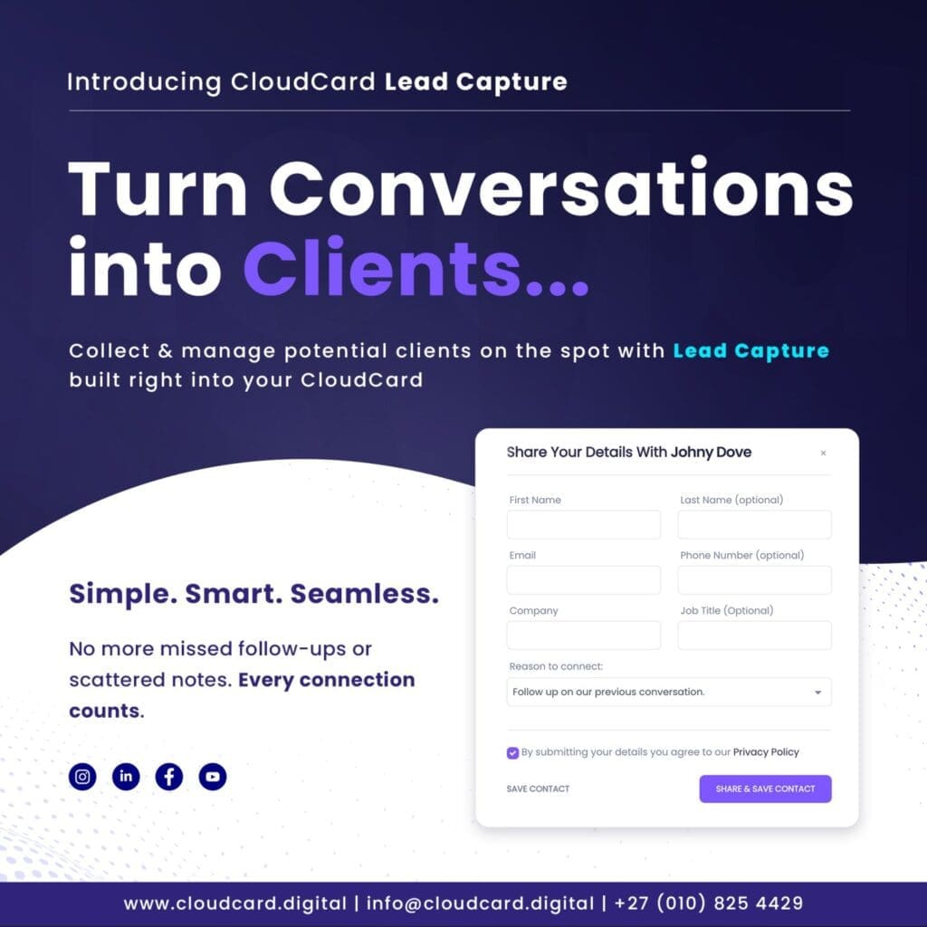 Understanding CloudCards New Lead Capture Feature 2 Understanding CloudCards New Lead Capture Feature